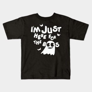 I'm just here for the Boos Funny Halloween Party Drinking Design Kids T-Shirt